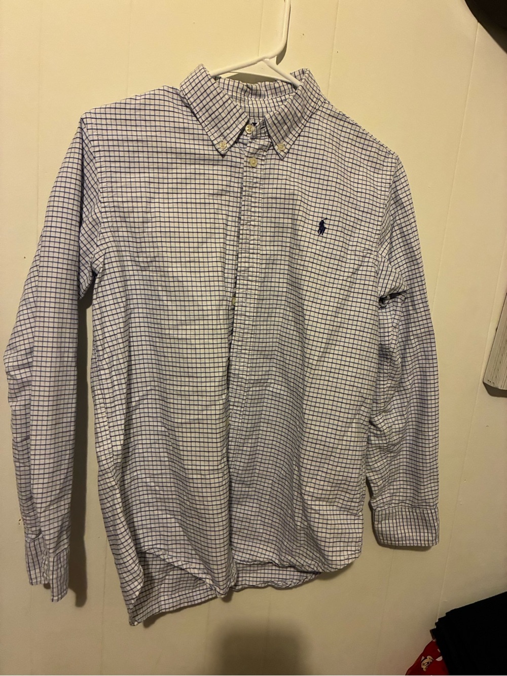 Polo Button-Down Check Shirt - Blue/White